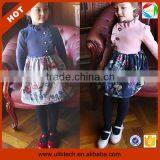 Hot fashion korean kids clothes wholesale,100-140 cm girls autumn casual dress (Ulik-A0392)