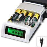 C905W C905 4 Slots Slot LCD Display Smart Intelligent Battery Charger for AA AAA NiCd NiMh Batteries