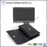 Top Grade High Quality Leather Woven Flap Card Purse thumbnail-1