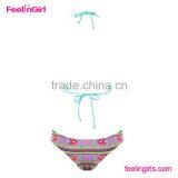 Lively Orange High Waist Halter Bikini thumbnail-6