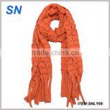 New Design Winter Fashion Knitted Square Patchwork Scarf thumbnail-1