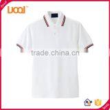 Men's Polo Sport White Red Black Stripe Collar Solid Polo Shirts thumbnail-1