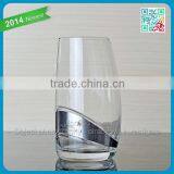 Special Design Glass Man Blown Custom Whisky Glass Cup With Steel Ring thumbnail-5