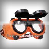 2016 chemical welding goggles black PC lens welding goggles 4 indirect vents workplace welding goggles