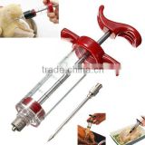 Marinade flavour injector syringe sauce kitchen gadget needle for meat fruit