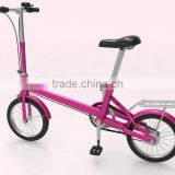 Factory Supply Blue Color 16 Inch Single Speed Steel Folding Bike thumbnail-4