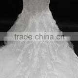 High Neckline French Lace Collar With Buttons Mermaid Wedding Dress thumbnail-5