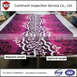 soft blanket inspection services in Zhejiang,inspection agency in China,inline check,QC inspectors,loading check,factory inspect