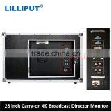 4K 28 Inch Metal Housing LED Monitor Carry-on Suitcase 3G-SDI HDMI DVI VGA Input thumbnail-3