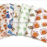 hamburger package paper, food grade, greaseproof, 100% wood pulp