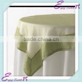 YHT#144 satin edge chiffon polyester banquet wedding wholesale cheap table cloth linen overlay