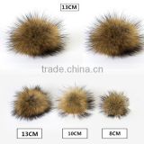 Top Quality Raccoon Fur Pom Pom For Hat / Garment / Key Chain                        
                                                Quality Choice