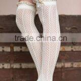 2015 Autumn and Winter Lace Button Cotton Socks Knee-high Boots Socks Quality Choice