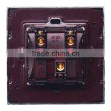 Fashion 2 Gang 1 Way ro 2 Gang 2 Way Wall Button Switch for Light Fixture thumbnail-3