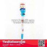 Novelty LED Light Christmas Snowman Pen for Promotion