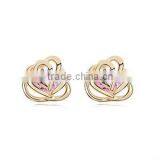 (Z 030607) Rose Gold Stud Earrings 2013 Made With Zircon