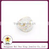 Shiny and Sparkling Rhinestone Gold Plated Stainless Steel Rings thumbnail-1