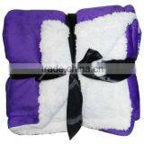 Sherpa Combined Short Velvet(plush) Fleece Blanket/Throw thumbnail-1