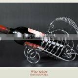 Chrome Wine Holder With Handle thumbnail-1