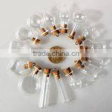 Mini Spherical Glass Bottles for Necklace Pendants With Cork thumbnail-2