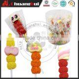 Halal Soft Gummy Candy and Marshmallow Lollipop, Gelatin Candy Lollipop thumbnail-1