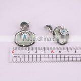 Glowing in the Dark Luminous Stone Stud Earrings, Oval Shape Crystal Zircon Paved Stud Earrings, Charm Gem Stone Earrings thumbnail-3