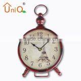 Antique Design Bedside Metal Art Table Clock