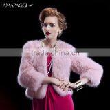 Wholesale Real Pink Fox Fur Jacket Coat for Women thumbnail-1