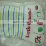 Model Cotton Dress White Color Bady Socks With Toe Cartoon Style With Logo thumbnail-2