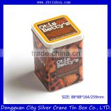 Decorative coffee tin box with colorful printing