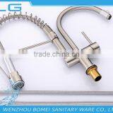 Useful Lead Free Nickel Brushed UPC Pull Down And Rotating Spout Combined In One Kitchen Sink Faucet Mixer Tap FLG3763 thumbnail-4