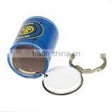 New Fashion Round Tin Can With Key Chain