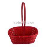 Cheap Wholesale Decor or Gift Item Red Wood Handcraft Christmas Basket thumbnail-2