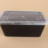 Black Takeaway Food Container With Cutlery 3 Compartment 1000ml thumbnail-5