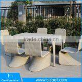 Распродажа садового обеденного комплекта из плетеной мебели и алюминиевой мебели. Большая фабрика Китая. Продажа. thumbnail-3