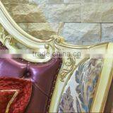 European Style Elegant Double Bed, Palace Princess Purple King Size Bed, Luxury Bedroom Furniture Set (BF01-ML028) thumbnail-4