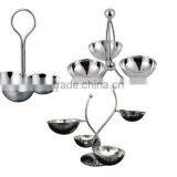 Stainless Steel Candy Nut Stand Serving Bowl Serveware With Handle thumbnail-2