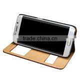 Window View Leather Case For Samsung S6 Edge With Sleep Wake Fuction, Genuine Leather Case thumbnail-4