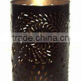 Metal Pillar Candle Holder, Candle Pillar Holder for Christmas, Christmas Theme Tea Light Candle Holder thumbnail-1