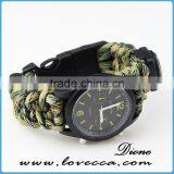 Multicolor Wholesale Firestarter Survival Paracord Watch Bracelet for Outdoor thumbnail-3