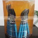 Plastic Handle 24pcs Cutlery Set in PVC Box and Low Price thumbnail-2