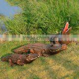 Wholesale Outdoor Garden Decoration Promotion Life Size Crocodile Fiberglass Animals for Sale thumbnail-2