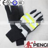 Sheepskin Fire Retardant 3m Reflective Black Cuff Hand Protected Police Cleaner Worker Fireman Gloves thumbnail-5