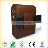 Premium Leather [Deluxe Box] Protective Compact Case With Magnetic Closure and Strap Compatible With Digital Camera Dark Brown thumbnail-4