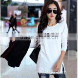 Customized Manufactorying 100% Cotton Long Pattern Long-sleeve T Shirt for Ladies thumbnail-4