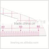 1.2mm Thickness 1:4 Plastic Sandwich Line Triangular Scale Ruler for Fashion Design# 8514 thumbnail-3