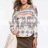 ladies elephant parade long sleeve fashion t shirt low price