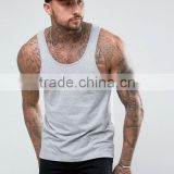 Cheapest New Design Custom Manufacture Grey Color Gym Wear Comfortable 100% Cotton Fashion Running Men's Tank Tops