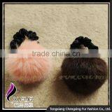 CX-E-34 Handmade Giral Fashion Rabbit Fur Pom Pom Hairbands Hair Accessories thumbnail-1