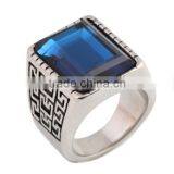 High End Mens Stainless Steel Rings Fashion Gemstone Gay Rings for Sales 2016 thumbnail-1